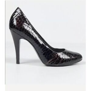 Jessica Simpson 8 Women Leather Pumps Alligator Print  Brown